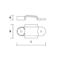 Uchwyt CELO TPLC 9x25mm do mocowania płaskich kabli elektrycznych