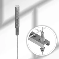 Linka stalowa z gwintem M8 x 45mm z zaciskiem STL 8x20 do 35 kg
