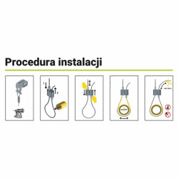 Linka stalowa 1,5mm CELO AWFS z uchwytem AAT i zaciskiem mocującym