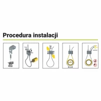 Linka stalowa 1,5mm CELO AWFS z uchwytem AAT i zaciskiem mocującym